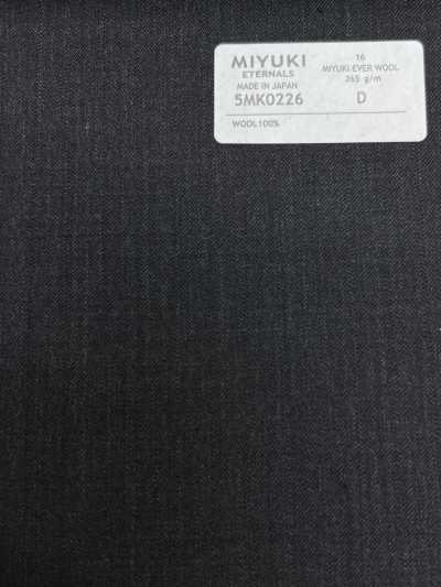 5MK0226 MIYUKI EVER WOOL Sọc chìm xám than