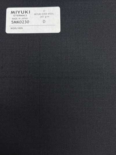 5MK0230 MIYUKI EVER WOOL (Miyuki Ever Wool) kẻ ô cửa sổ mờ xanh navy đậm