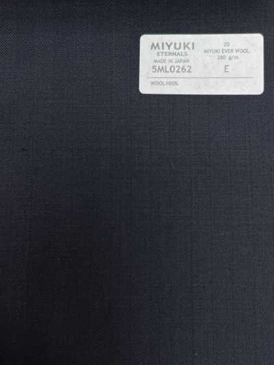 5ML0262 MIYUKI EVER WOOL (Miyuki Ever Wool) họa tiết xương cá xanh navy đậm