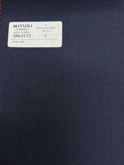 5ML0273 MIYUKI EVER WOOL (Miuyuki Ever Wool) họa tiết xương cá xanh navy
