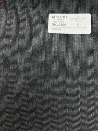 5ML0306 MIYUKI EVER WOOL họa tiết xương cá xám