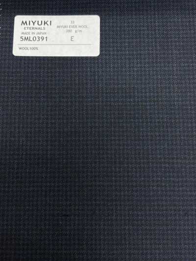 5ML0391 MIYUKI EVER WOOL (Miyuki Ever Wool) họa tiết kẻ chân chim xanh navy