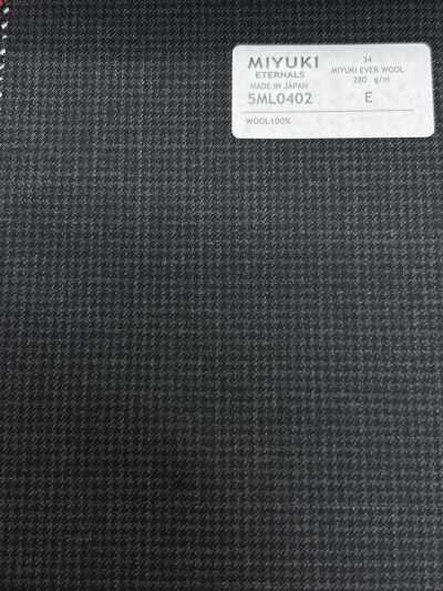 5ML0402 MIYUKI EVER WOOL họa tiết houndstooth xám than