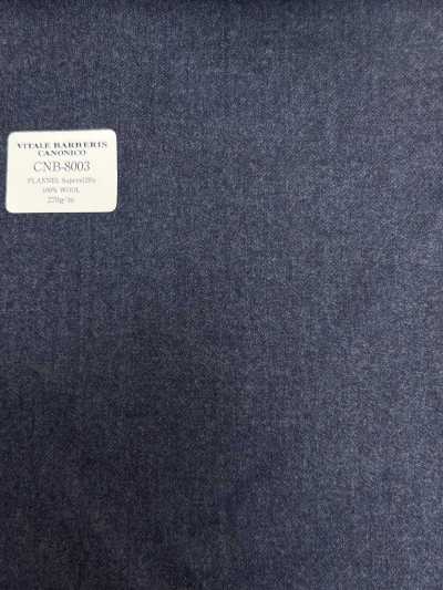 CNB8003 CANONICO Flannel tiêu chuẩn Super120's xanh dương trơn