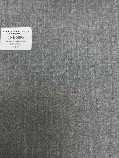 CNB8006 CANONICO mẫu tiêu chuẩn FLANNEL Super120's xám nhạt trơn