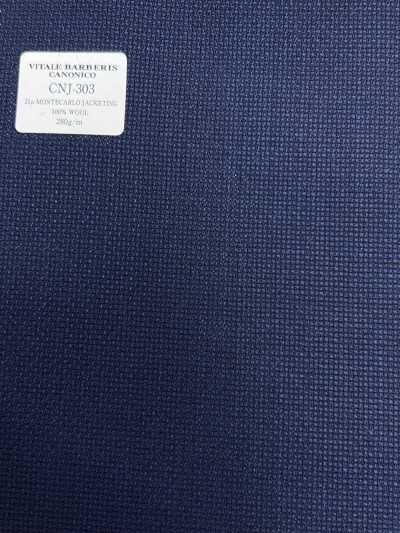 CNJ303 CANONICO mẫu cơ bản 21μ MONTECARLO JACKETING vải hopsack xanh navy trơn