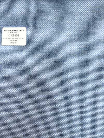CNJ304 CANONICO Mẫu cơ bản 21μ MONTECARLO vải jacket hopsack màu xanh trơn