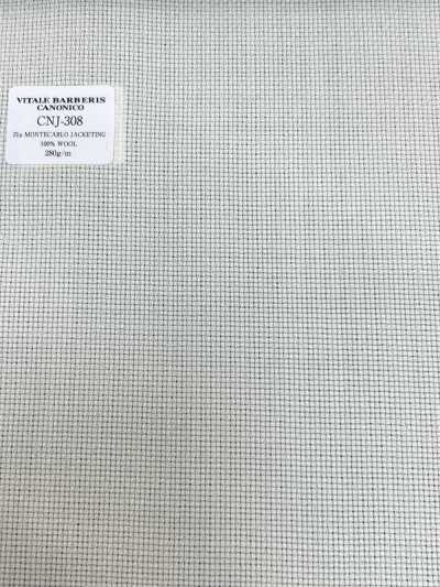 CNJ308 CANONICO mẫu kinh điển 21μ MONTECARLO JACKETING hopsack màu ivory trơn
