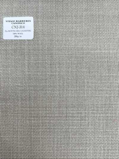 CNJ314 CANONICO dòng tiêu chuẩn 21μ MONTECARLO vải jacketing hopsack màu be nhạt trơn