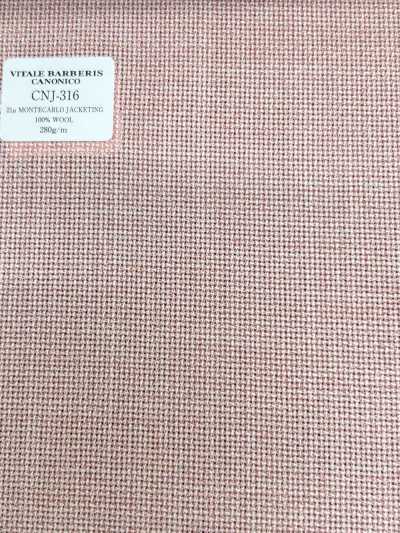 CNJ316 CANONICO Mẫu cơ bản 21μMONTECARLO JACKETING vải hopsack màu hồng trơn