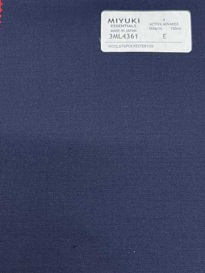 3ML4361 26SS Vải MIYUKI ESSENTIALS ACTIVA ADVANCE màu xanh navy trơn