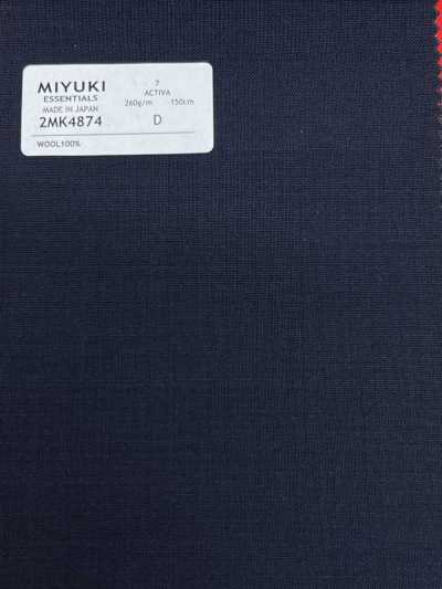 2MK4874 26SS Vải Miyuki ESSENTIALS ACTIVA màu xanh navy trơn
