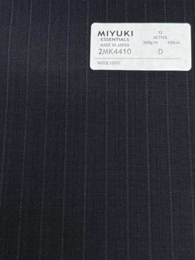 2MK4410 26SS Vải MIYUKI ESSENTIALS ACTIVA sọc xanh navy