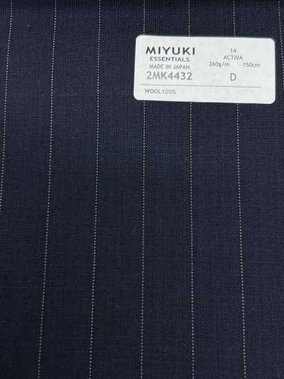 2MK4432 26SS Vải MIYUKI ESSENTIALS ACTIVA xanh navy sọc