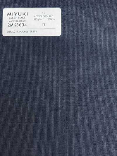 2MK3604 26SS vải Miyuki MIYUKI ESSENTIALS ACTIVA ACTIVA COOLTEC xanh navy trơn