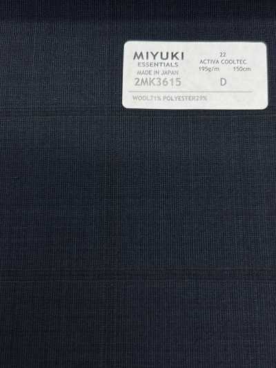 2MK3615 26SS Vải MIYUKI ESSENTIALS ESSENTIALS ACTIVA ACTIVA COOLTEC xanh navy kẻ caro