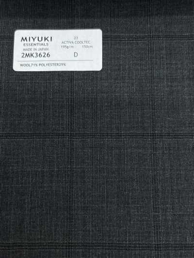 2MK3626 26SS MIYUKI ESSENTIALS ACTIVA ACTIVA COOLTEC xám trung bình kẻ caro
