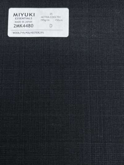 2MK4480 26SS vải MIYUKI ESSENTIALS ACTIVA ACTIVA COOLTEC xanh navy kẻ caro