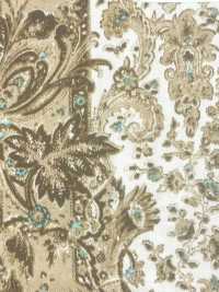 URJ-098 Sản Xuất Tại Ý , Vải Lót In Họa Tiết Paisley, Chất Liệu Cupro 100%, Màu Nâu. TCS Ảnh phụ