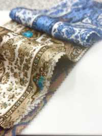 URJ-098 Sản Xuất Tại Ý , Vải Lót In Họa Tiết Paisley, Chất Liệu Cupro 100%, Màu Nâu. TCS Ảnh phụ