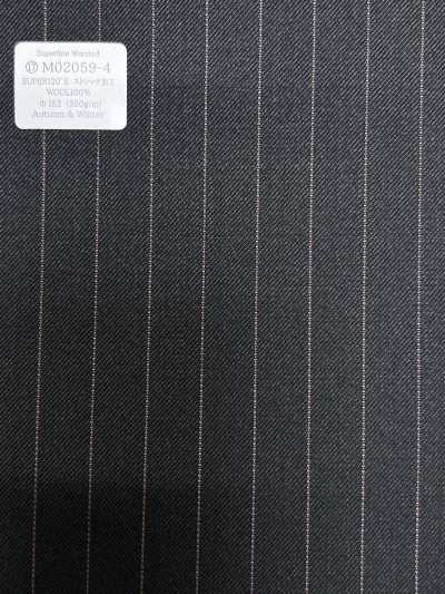 M02059-4 KUNISHIMA1850 Dòng độc quyền 【Superfine Worsted】 Xám kẻ sọc chì
