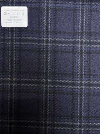 M02045-3 KUNISHIMA1850 Dòng độc quyền 【SOMO CASHMERE 100%】 xanh navy kẻ caro 3D