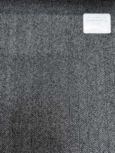 M02047-5 KUNISHIMA1850 dòng độc quyền 【SOMO CASHMERE 100%】 xám họa tiết xương cá