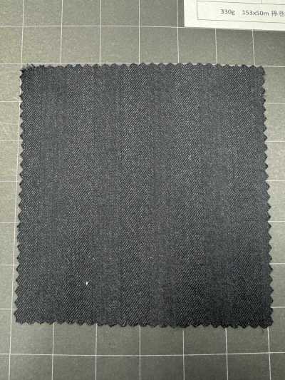 EBFW34-18 [Hàng tồn kho có hạn] Vải Nikke Textile MAFsuper120's xám đậm họa tiết herringbone