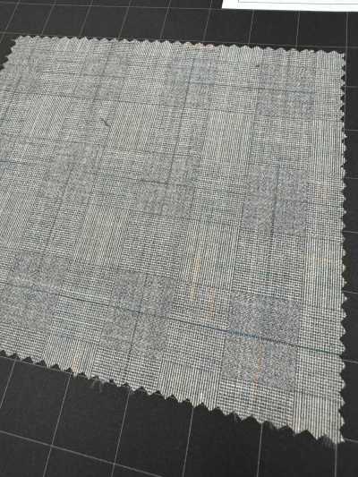 1AGA36-13 [Hàng chỉ còn trong kho] Vải Nikke Textile Super100's kasuri tropical glen check