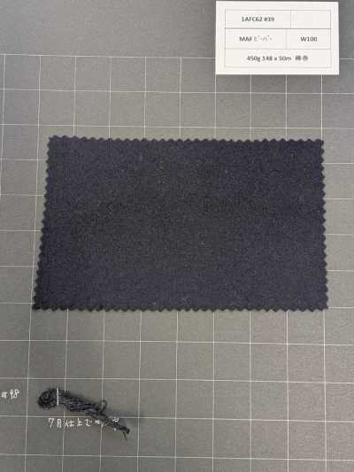 1AFC62-39 【Hàng tồn kho có hạn】vải Nikke Textile MAF Beaver màu xanh navy dùng cho áo khoác
