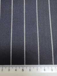 PR6521-DN Tiêu Chuẩn, Sản Xuất Tại Nhật Bản, Premium Super120's Co Giãn, Kẻ Sọc, Xanh Navy đậm[Vải] Ảnh phụ