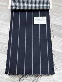 PR6521-DN Tiêu Chuẩn, Sản Xuất Tại Nhật Bản, Premium Super120's Co Giãn, Kẻ Sọc, Xanh Navy đậm[Vải] Ảnh phụ