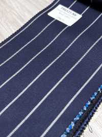 PR6521-NV Tiêu Chuẩn, Sản Xuất Tại Nhật Bản, Premium Super120's Co Giãn, Kẻ Sọc, Xanh Navy[Vải] Ảnh phụ