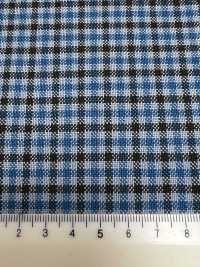MH6511-BL Vải Wool Mohair Worsted Tiêu Chuẩn, Sản Xuất Tại Nhật Bản (Kiểu Tonic), Kẻ Caro Màu Xanh Dương Ảnh phụ