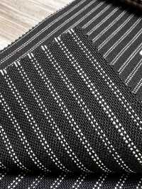 MH6521-BK Vải Wool Mohair Dệt Trơn Kiểu Tonic Sản Xuất Tại Nhật Bản, Tiêu Chuẩn, Kẻ Sọc Màu đen Ảnh phụ