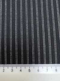 MH6521-BK Vải Wool Mohair Dệt Trơn Kiểu Tonic Sản Xuất Tại Nhật Bản, Tiêu Chuẩn, Kẻ Sọc Màu đen Ảnh phụ