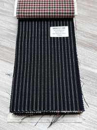 MH6521-BK Vải Wool Mohair Dệt Trơn Kiểu Tonic Sản Xuất Tại Nhật Bản, Tiêu Chuẩn, Kẻ Sọc Màu đen Ảnh phụ