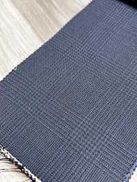 MH2431-NV Vải Len Mohair Chải Kỹ Kiểu Tonic, Kẻ Caro, Màu Xanh Navy, Tiêu Chuẩn – Sản Xuất Tại Nhật Ảnh phụ