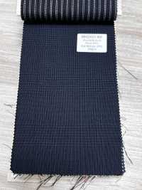 MH2431-NV Vải Len Mohair Chải Kỹ Kiểu Tonic, Kẻ Caro, Màu Xanh Navy, Tiêu Chuẩn – Sản Xuất Tại Nhật Ảnh phụ