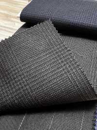 MH2431-CG Vải Len Mohair Worsted Tiêu Chuẩn Sản Xuất Tại Nhật, Kiểu Tonic, Kẻ Caro Màu Xám Than Ảnh phụ