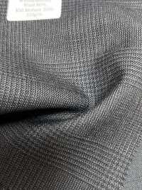 MH2431-CG Vải Len Mohair Worsted Tiêu Chuẩn Sản Xuất Tại Nhật, Kiểu Tonic, Kẻ Caro Màu Xám Than Ảnh phụ