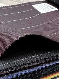 LA5521-DR Mẫu tiêu chuẩn vải wool lụa lame co giãn nội địa Nhật Bản sọc đỏ sẫm[Vải] Hosoi Shoji Co., Ltd. Hình ảnh bổ sung