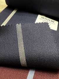 SK3523-NV Mẫu cơ bản hàng nội địa Nhật vải lụa len co giãn kẻ sọc xanh navy[Vải] Hình ảnh bổ sung