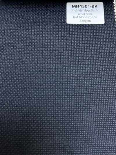MH4501-BK Mẫu cơ bản Mohair Hopsack sản xuất trong nước màu đen