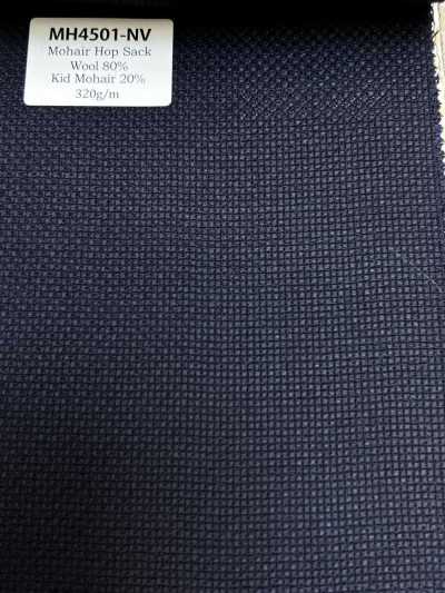 MH4501-NV Mẫu cơ bản vải hopsack mohair nội địa màu xanh navy