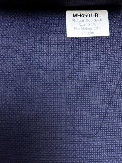 MH4501-BL Mẫu tiêu chuẩn sản xuất tại Nhật Mohair Hopsack xanh dương