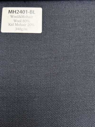 MH2401-BL Hàng tiêu chuẩn Vải wool mohair worsted (kiểu tonic) sản xuất trong nước màu xanh dương