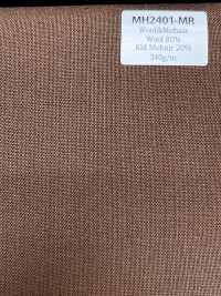 MH2401-MR Mẫu cơ bản vải wool mohair worsted nội địa (kiểu tonic) màu marron[Vải] Hình ảnh bổ sung