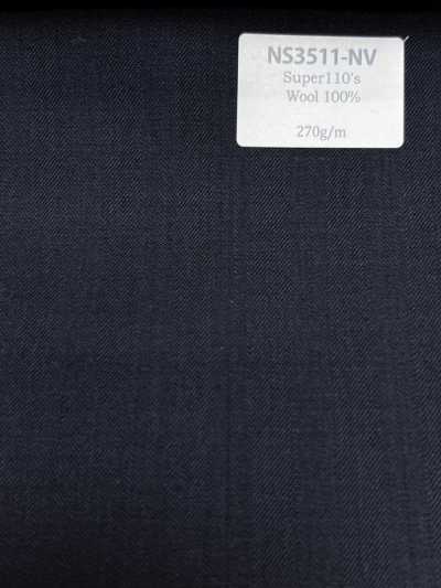 NS3511-NV Hàng cơ bản, hàng sản xuất tại Nhật Bản Super110’s wool co giãn màu xanh navy
