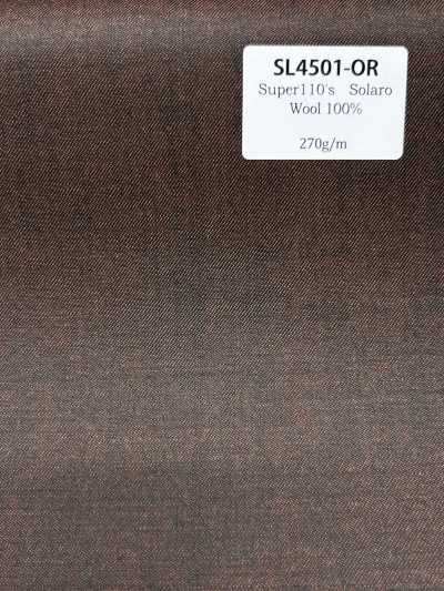SL4501-OR Mẫu cơ bản, hàng Nhật Super110’s vải wool Tamamushi co giãn màu nâu/cam